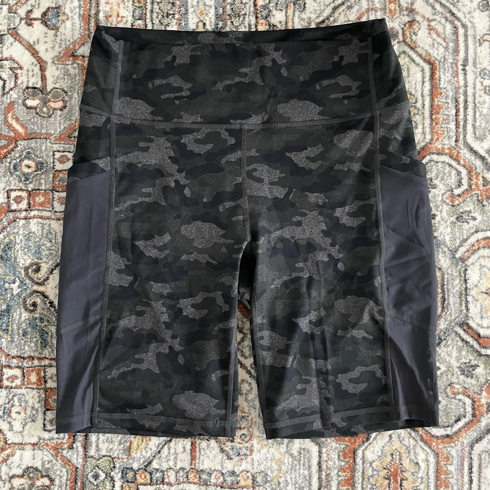 Fabletics PowerHold Camo Bike Shorts